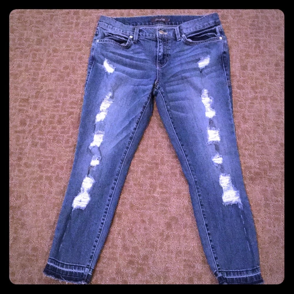 Level 99 cropped denim distressed - size 27